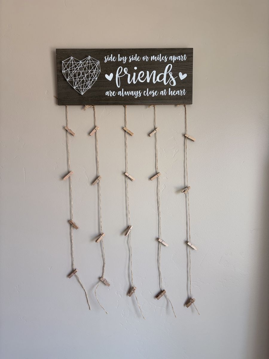 Friends Photo Display Wood Sign