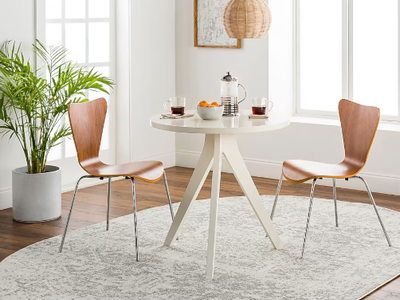 New - Surya Harput 6.7' x 9' Flatweave Polypropylene Beige Oval Indoor Area Rug