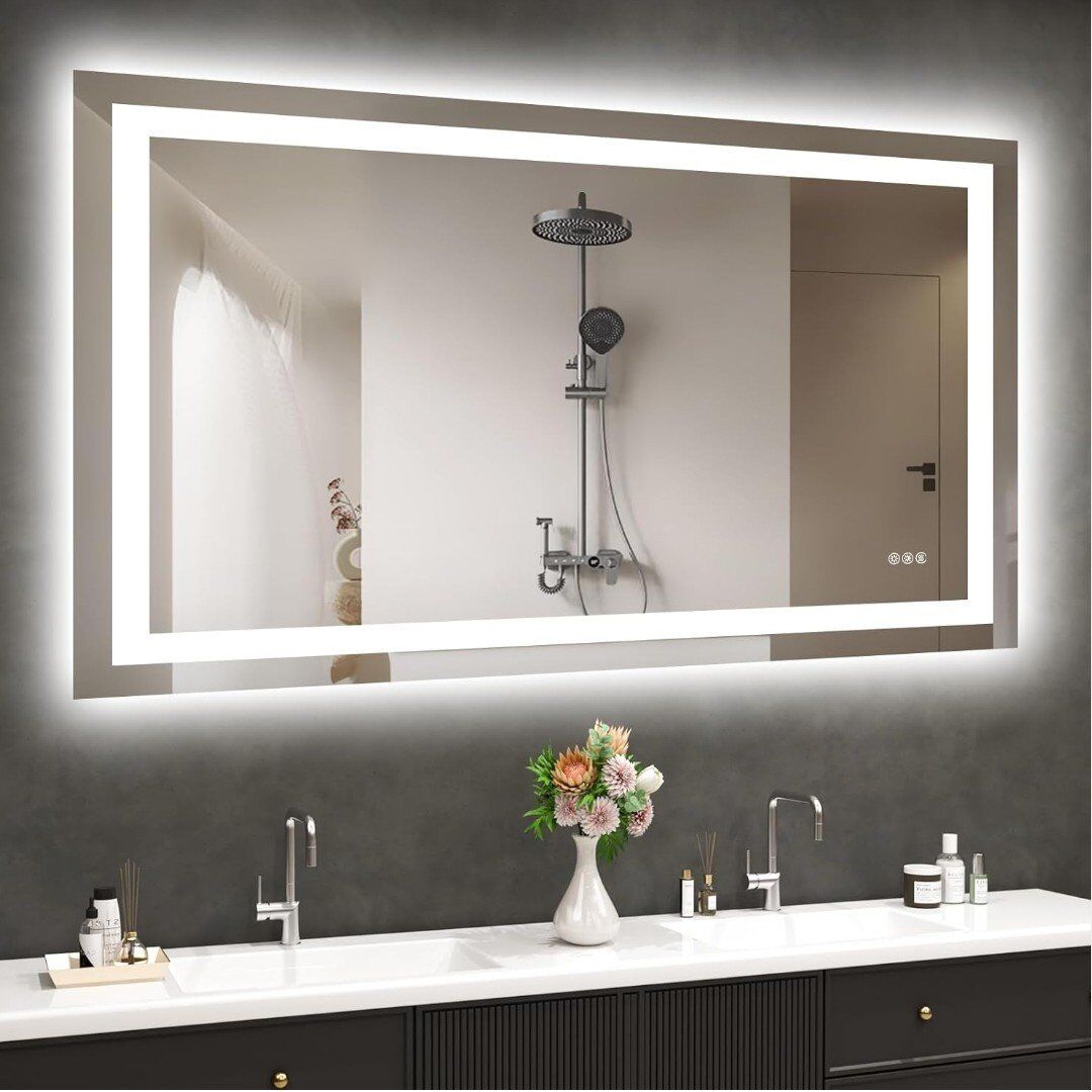 New in box 48x36 led bathroom mirror