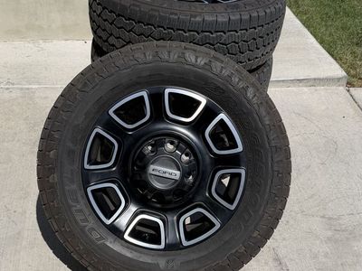 Ford F350 Rims and Tires 275/65R20 Bridgestone Dueller AT Ascent Load E Like New
