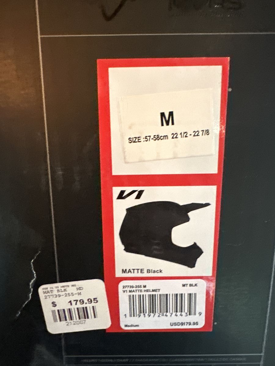 Fox matte black helmet medium