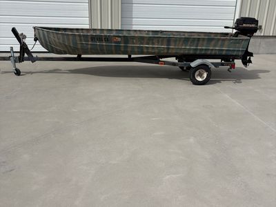 14 Foot Loweline Aluminum Fishing/Hunting Boat, Motor and Trailer