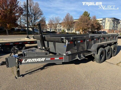 7x16 Lamar DT Dump Trailer - 24" Sides - 21K GVWR - 7 Gauge Floor, Telescopic