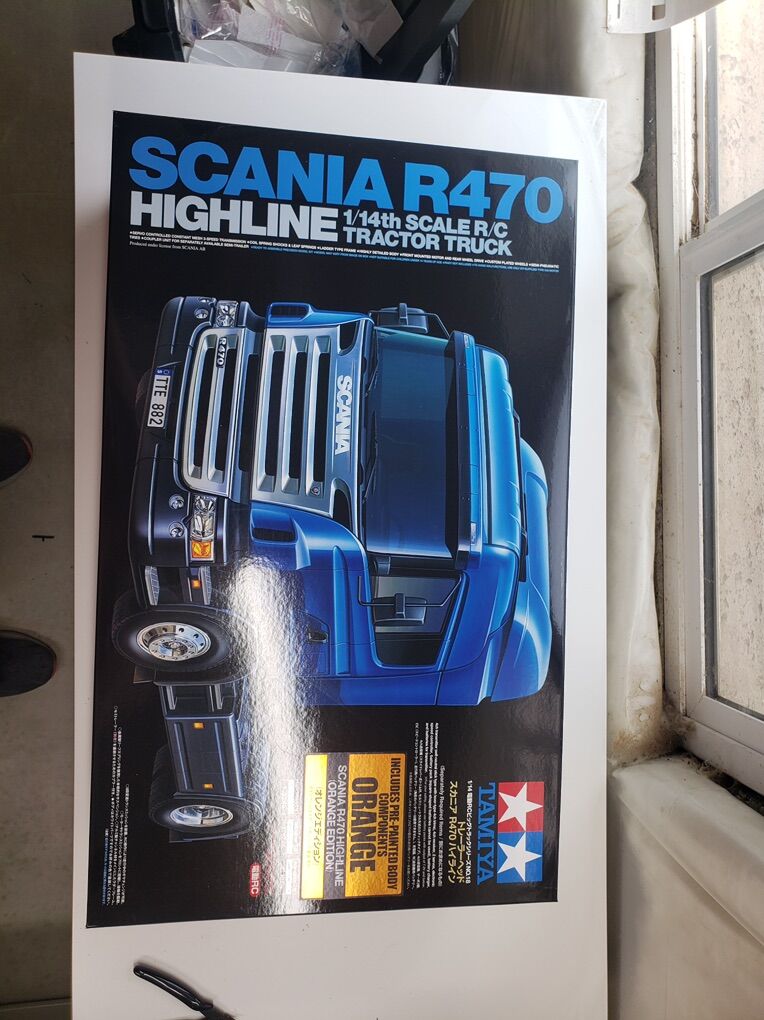 Tamiya 1/14 Semi Scania R470 Highline Orange