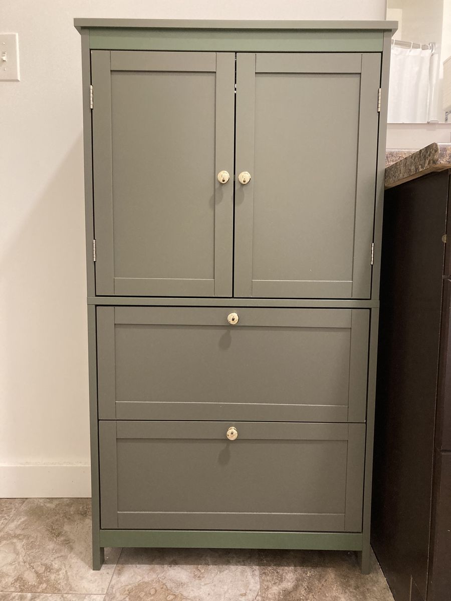 Modern Green Cabinet with Drawers