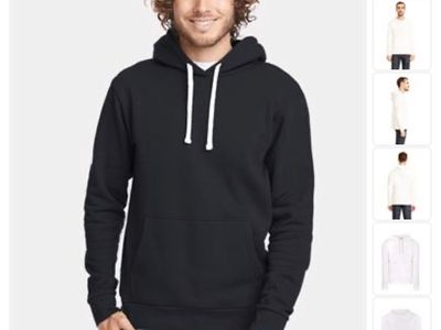Lot of 75 Next Level Apparel Black Hoodie Sweatshirt