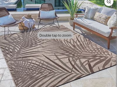 NEW Paseo Paume Sand/Havana 6 x 9 ft Indoor/Outoor Area Rug