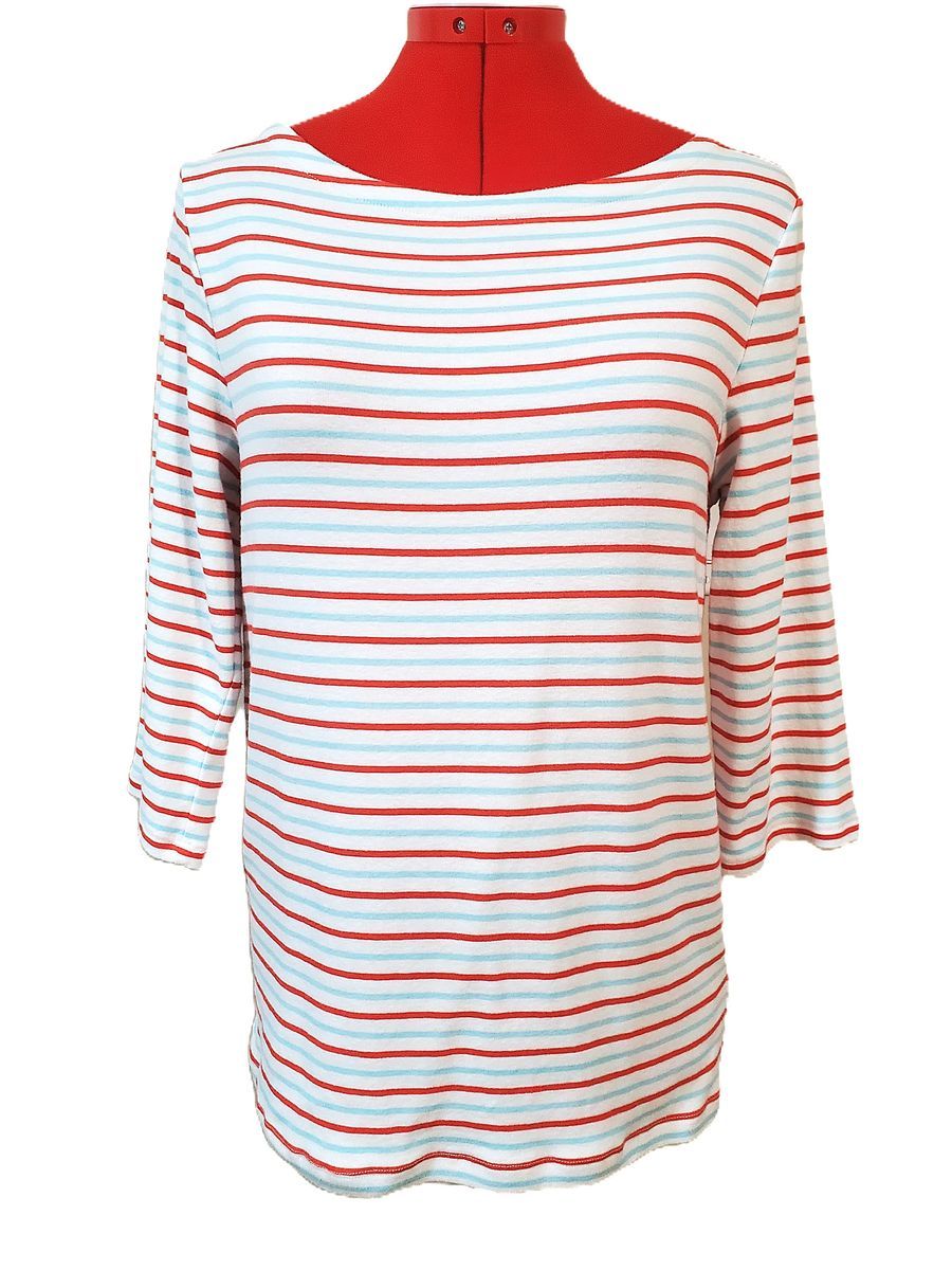 “Gap” Red & Blue Striped Knit Top – Size L