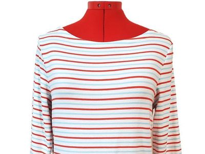 “Gap” Red & Blue Striped Knit Top – Size L