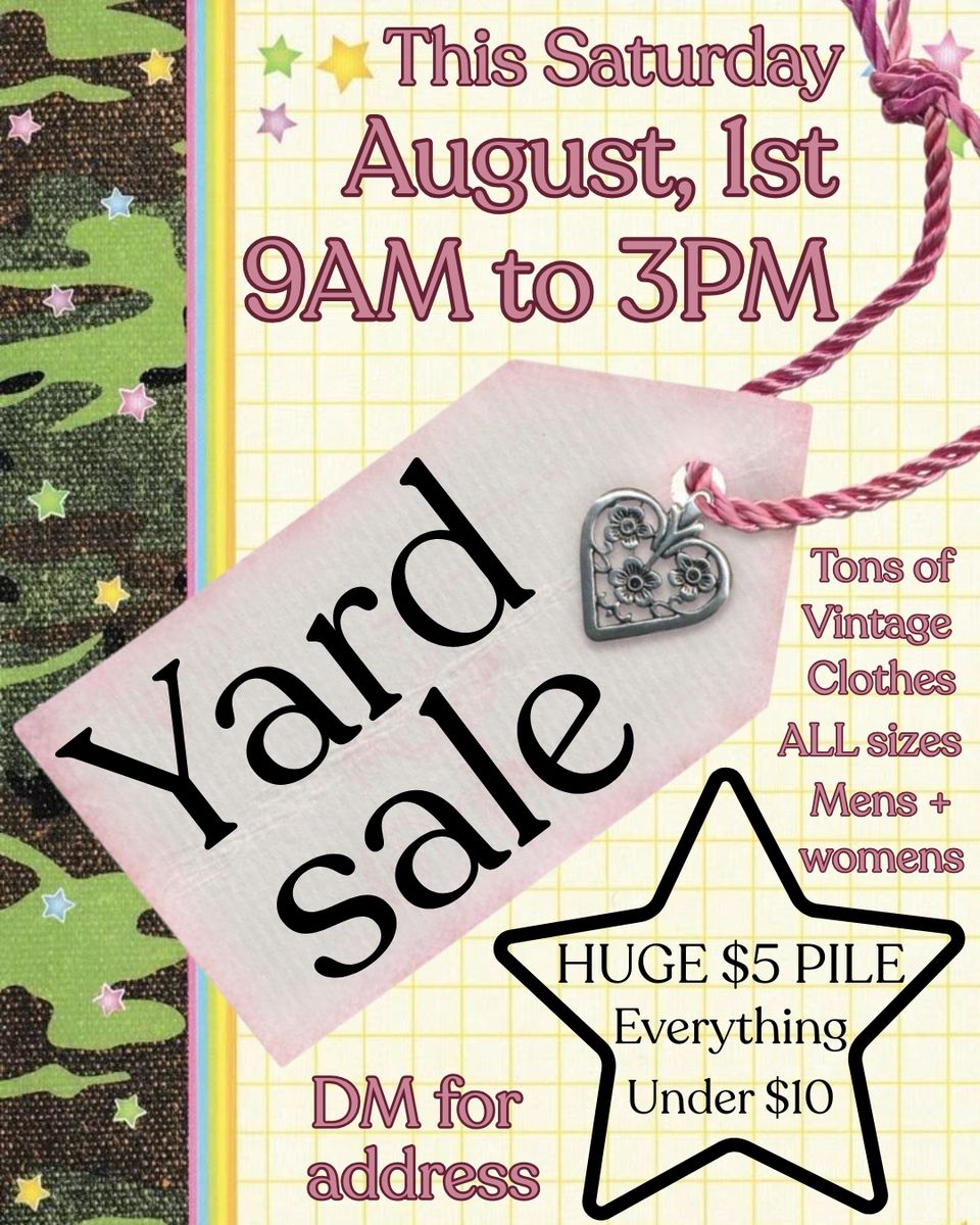 Vintage Clothing Yard Sale - All Sizes, Men's & Women's, $5 Pile, Everything Under $10!