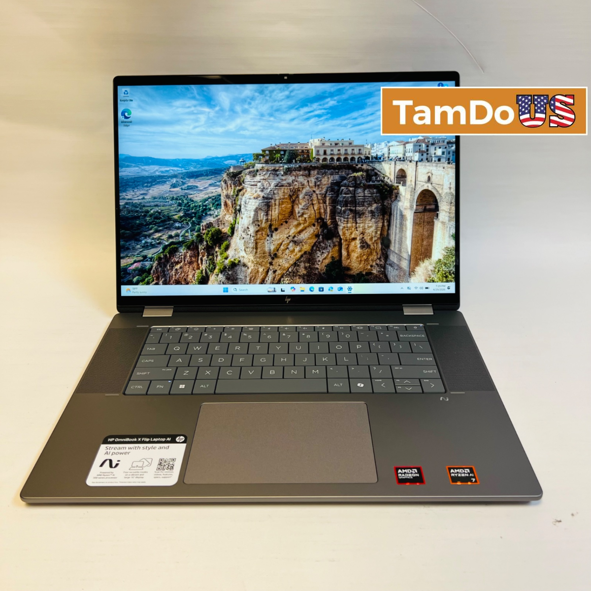 HP OmniBook X Flip 16" 2K Touch, Ryzen AI 7 350, 24GB RAM, 1TB SSD, Radeon 860M