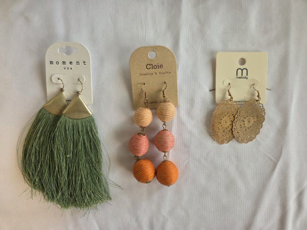 Earrings 3 pair NEW