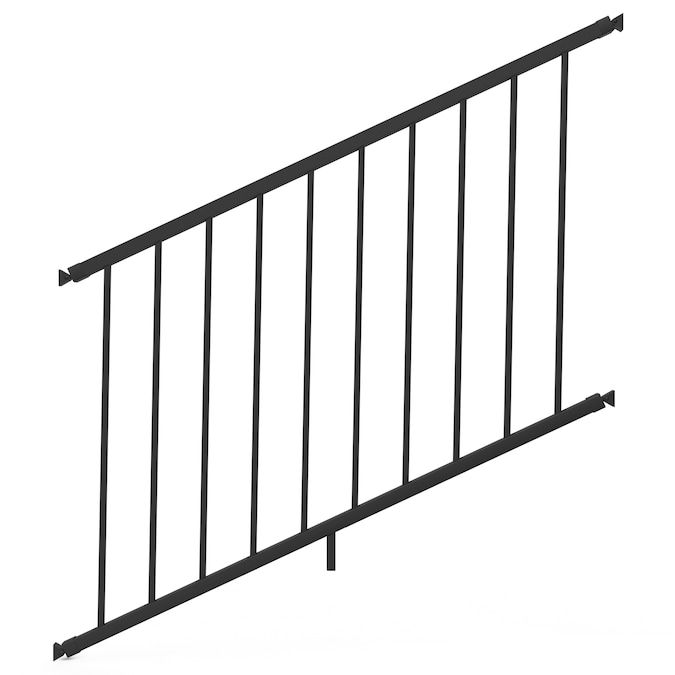 Deckorators Pre-Assembled Aluminum 6-ft x 36-in Matte black Aluminum Deck Stair Rail Kit