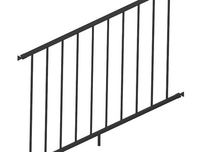 Deckorators Pre-Assembled Aluminum 6-ft x 36-in Matte black Aluminum Deck Stair Rail Kit