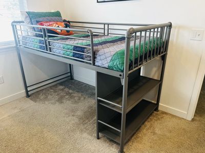 Grey Twin Loft Bed