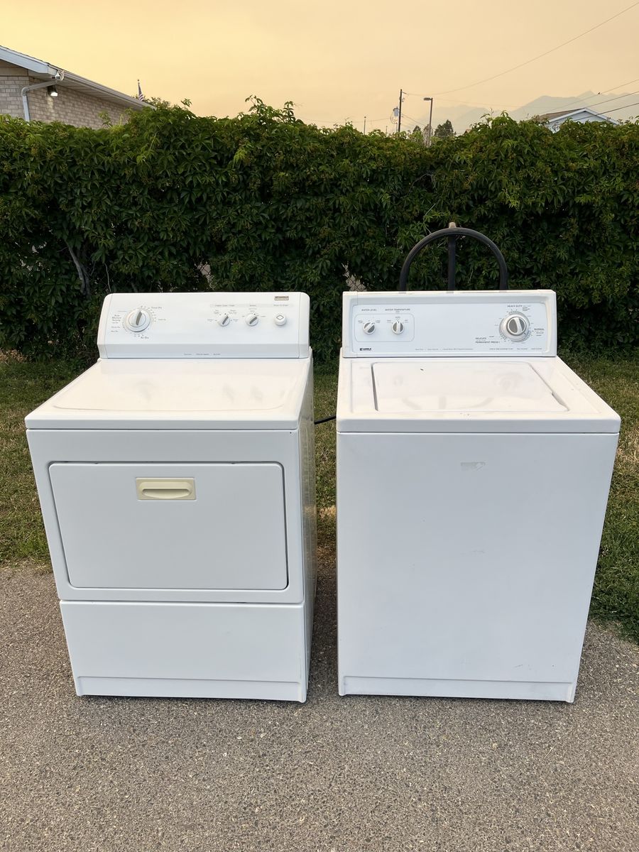 Kenmore White Washer & Dryer Set - Top Load Washer, Electric Dryer