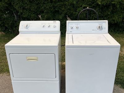 Kenmore White Washer & Dryer Set - Top Load Washer, Electric Dryer