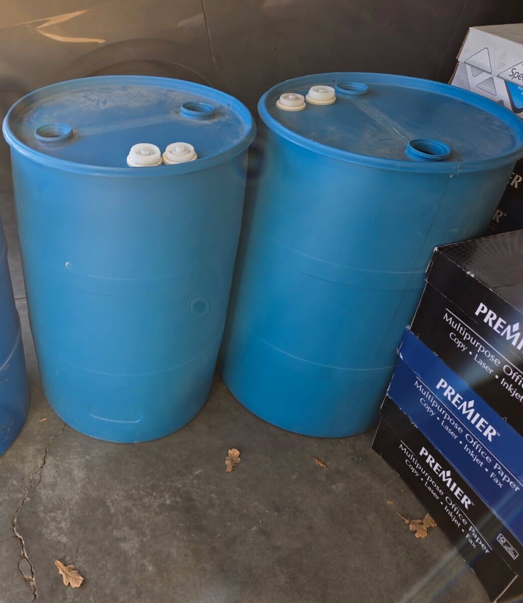 55 gallon storage barrels