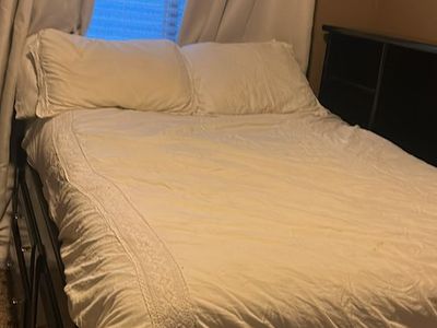 Full size storage bed