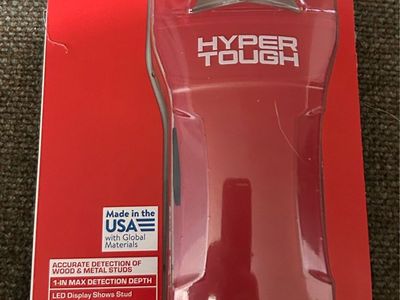 Hyper Tough 3-Sensor LED Electronic Stud Finder for Wood & Metal Studs, 1-inch Max Depth Cash Only Please