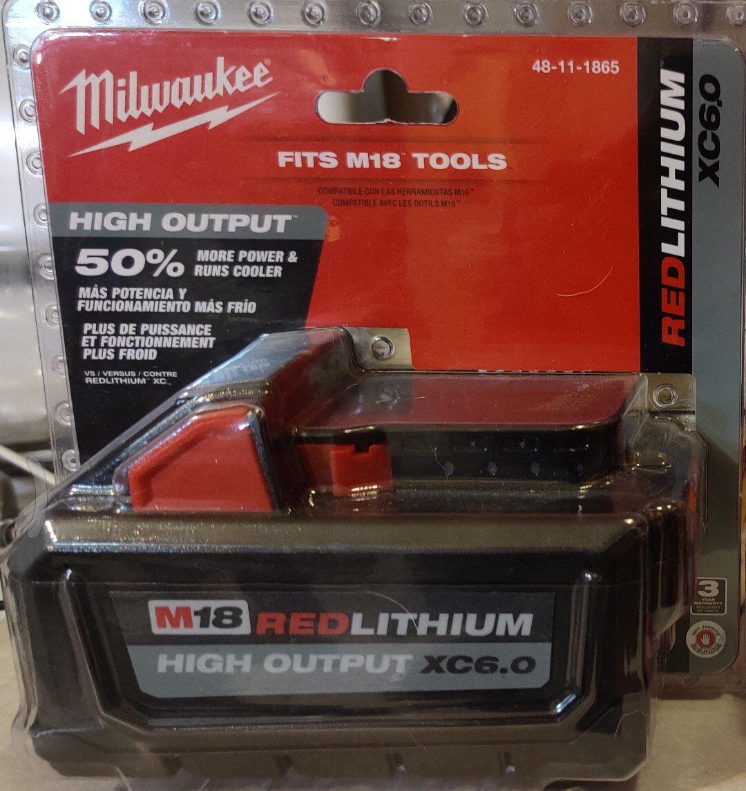 Milwaukee M18 6.0 HO batteries