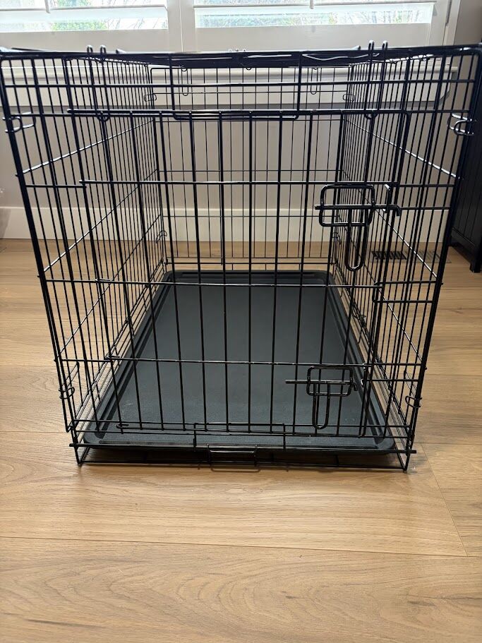 Foldable Metal Wire Kennel With Tray