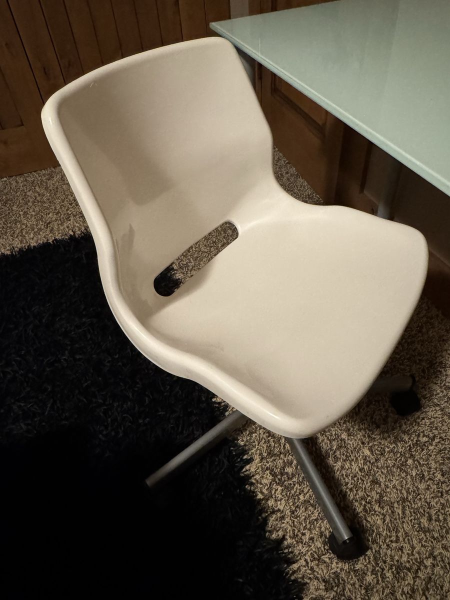White IKEA desk chair