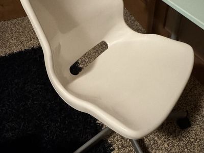 White IKEA desk chair