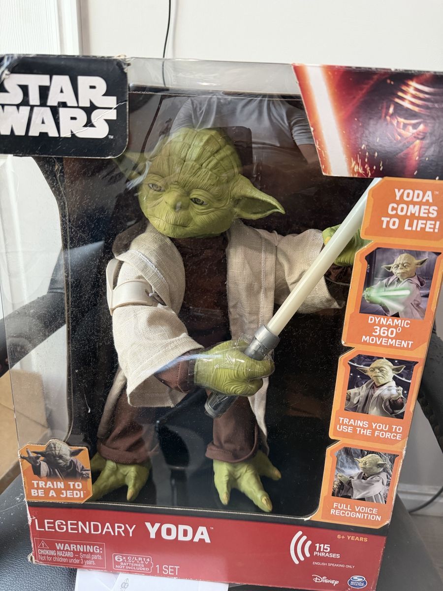 Star Wars Spin Master Legendary Yoda Interactive Animatronic Figure In Box