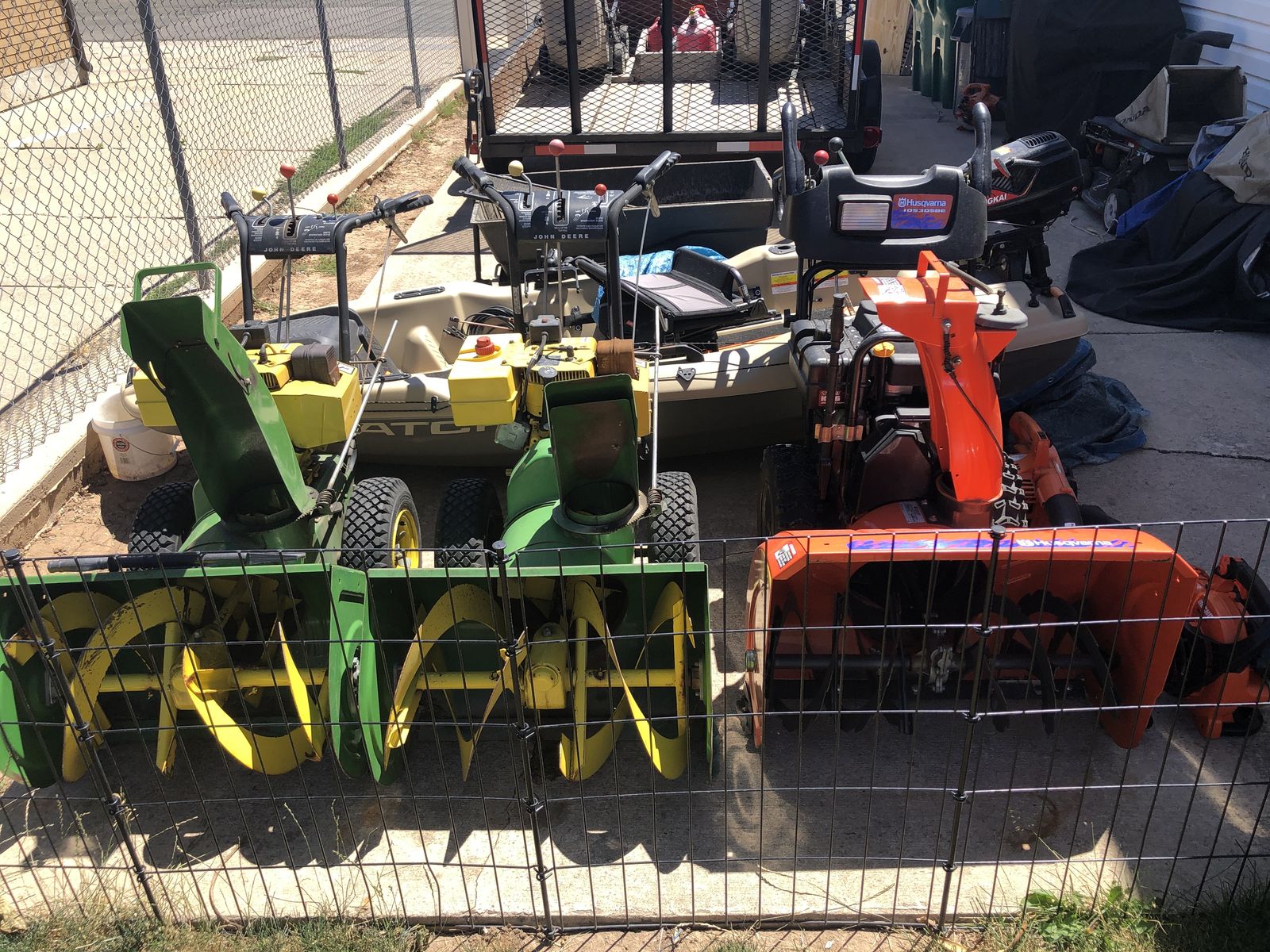 Snowblowers for sale, text for prices