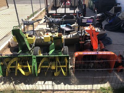 Snowblowers for sale, text for prices