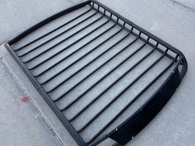 Black Steel Universal Roof Rack Basket Cargo Carrier Luggage Cross Bar 42" x 38"