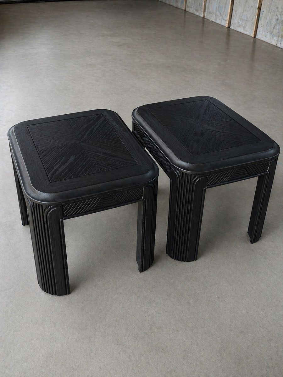 Fluted legs 80’s end tables