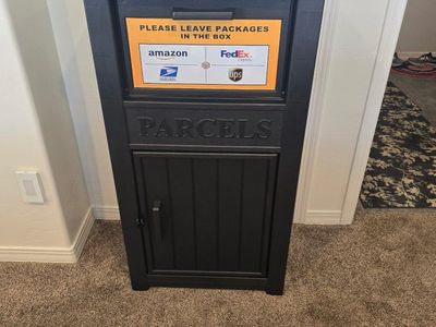 Outdoor Resin Parcel Delivery Drop Box for Packages - Black