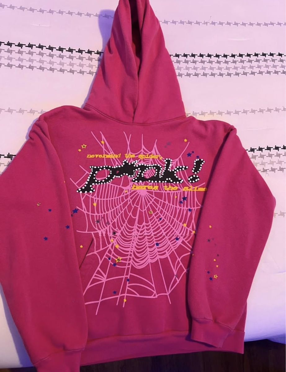 PINK spider hoodie
