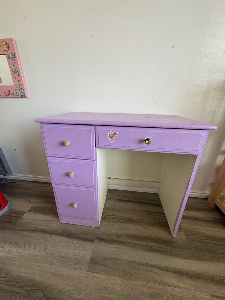 Art or Study Desk with 4 Drawers - Perfect for Homework & Crafts