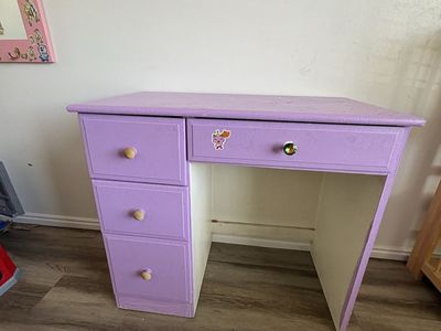 Art or Study Desk with 4 Drawers - Perfect for Homework & Crafts
