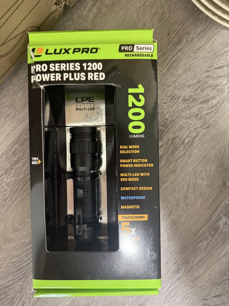 NEW LUXPRO Pro Series 1200-Lumen Rechargeable Flashlight – $35 or $50 for both 