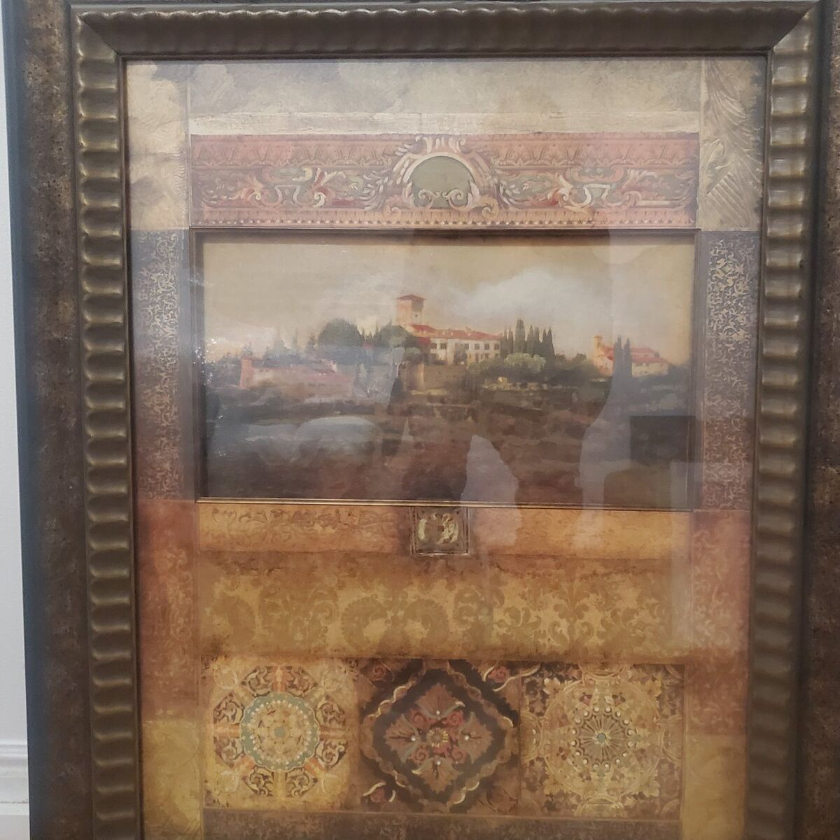 three dimensional art in glass and frame