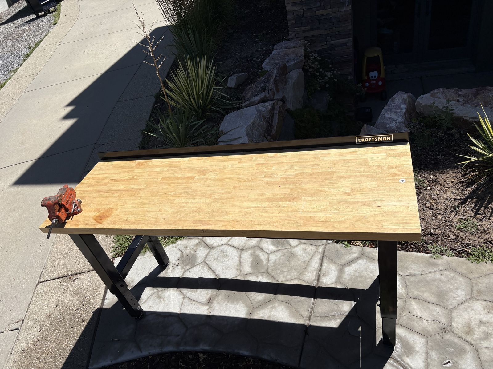 Heavy Duty Made in USA Craftsman 2' x 6' adjustable height work bench