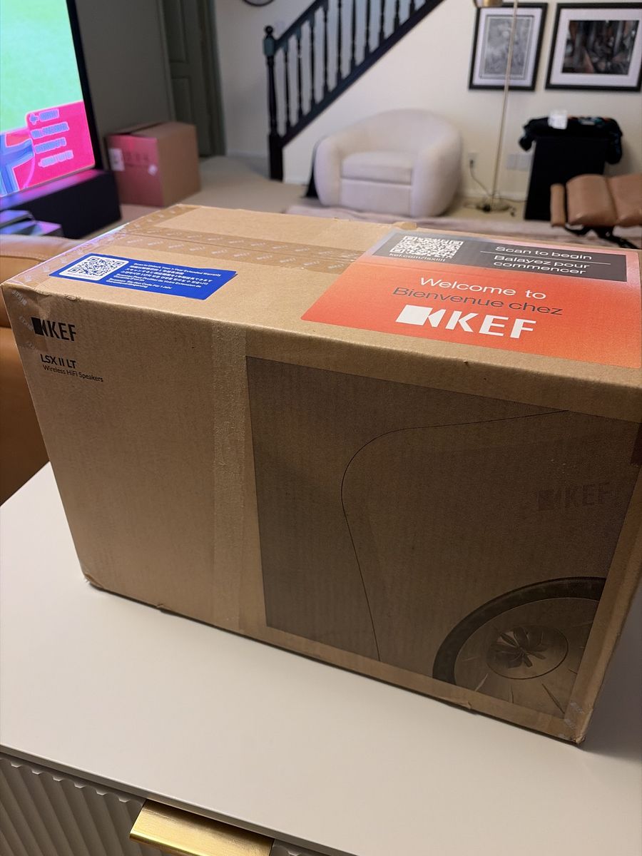 KEF LSX II LT Wireless HiFi Speakers - Brand New in Box Stone White