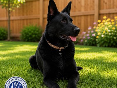 AKC American Kennel Club Registered Black German Shepherd puppies.