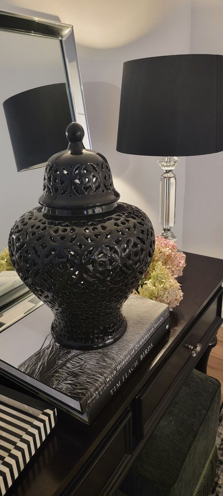 LARGE CERAMIC LATTICE GINGER JAR ($120 Value)