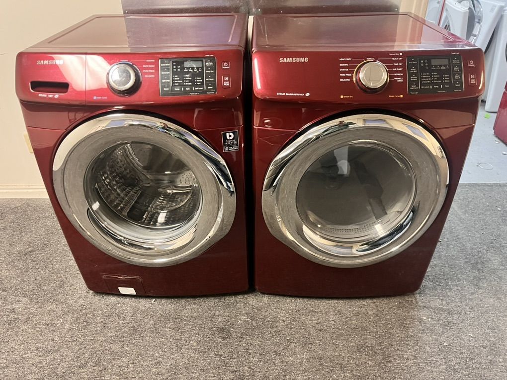 Samsung Maroon Color Washer And Dryer Set