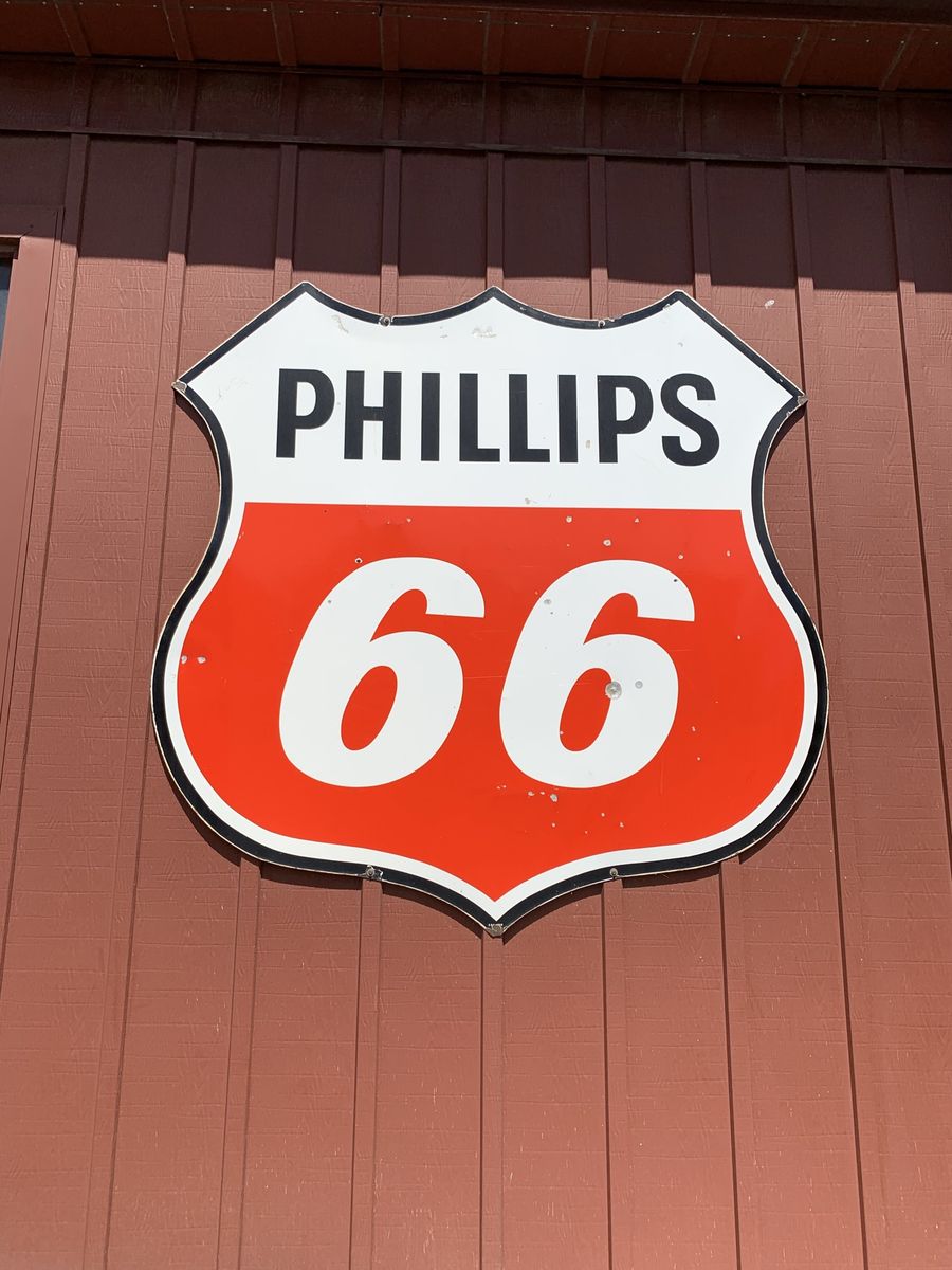Phillips 66 porcelain 6’ badge sign