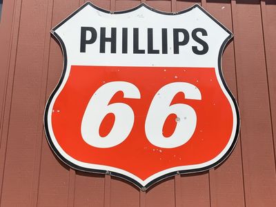 Phillips 66 porcelain 6’ badge sign