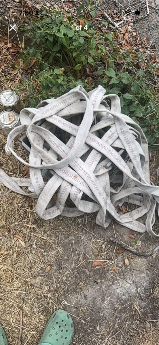 Used Fire Hose - Weathered Condition with Rust, Length 100’- one left