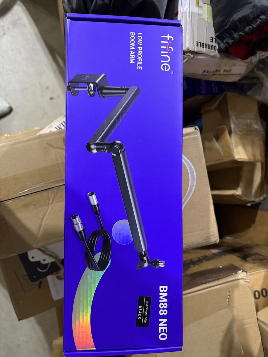 Fifine BM88 Neo Low Profile Boom Arm - Black Microphone Stand