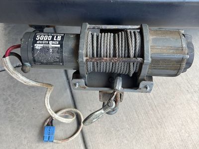 Badland 5,000 lb ATV/UTV Winch with Hitch Mount & Wiring Harness