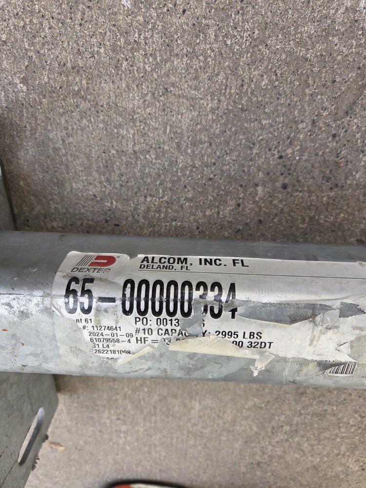 boat trailer axle 2,995 lbs